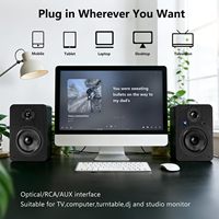 Enceintes d'étagère audio haute résolution, enceintes stéréo 2.0 canaux pour cinéma maison, pour la musique et les films