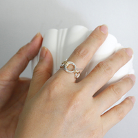 Zweifarbiger Schmuck 14K Massivgold & S925 Silber Ringe Trendige Hochzeits-Verlobungsringe Alltags-Schmuck Geschenk Party Jubiläum Anpassbar