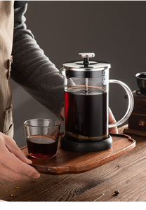 Cafetière à piston de style américain en verre borosilicate avec <span class=keywords><strong>filtre</strong></span>, écologique et réutilisable, capacité 350ml-1000ml - Product Image 3