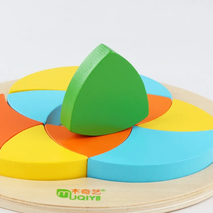 Montessori Vòng Vòng Tangram Câu Đố Bằng Gỗ Brain Teaser Bảng Câu Đố Bảng Vòng Tròn Miếng Đồ Chơi