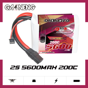 Batería LiPo GNB GAONENG 5600mah 2S 7.4V 200C XT90 RC, Paquete Flexible para Carreras de Drag, Alto Rendimiento, Alta Velocidad, Carreras de Autos RC - Product Image 2