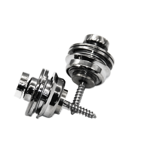 Sangle de guitare verrouille tête ronde plate bouton en métal robuste Straplock de sécurité pour acoustique électrique - Product Image 3