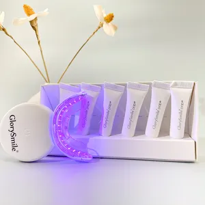 Kit clareador dental profissional glorysmile, kit 32 leds, luz de clareamento dos dentes