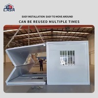 Maisons préfabriquées en conteneur pliant de 20 pieds en Chine Structure préfabriquée durable de bureau en acier et panneau sandwich pour bricolage
