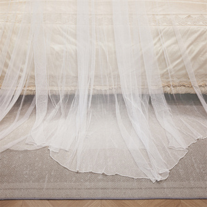 Venta caliente lujo princesa estilo engrosado techo cúpula nuevo portátil colgante encaje Universal plegable mosquitera cama dosel - Product Image 3