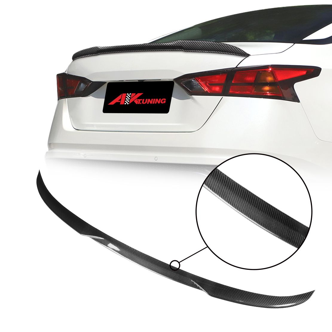 Q1-TECH, 9-Piece Front Bumper Lip & Side Skirt Extensions Diffuser Compatible With 2019 2020 2021 2022 Nissan Altima Sedan/4DR Only, Front Lip Spoiler Air Chin Body Splitter ABS (Matt Black