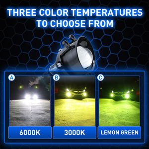 TAOCHIS 12V 27W 3.0 pouces Bi Led Projecteur Lentille Feux <span class=keywords><strong>antibrouillard</strong></span> LED 3000k 3800k 6000k pour Toyota CAMRY Lexus <span class=keywords><strong>Peugeot</strong></span> Suzuki CITROEN - Product Image 4