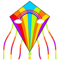 Cerf-volant en forme de diamant coloré personnalisé, fabriqué en Chine, en gros, à bas prix, avec des matériaux écologiques