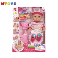 Poupée bébé nouveau-né en vinyle de 12 pouces avec 10 sons, jouet miniature doux de dessin animé pour faire semblant de boire/uriner