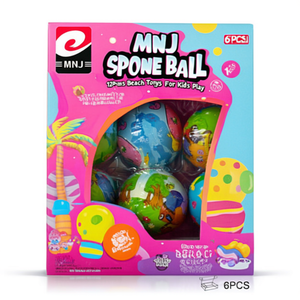Palline in spugna MNJ 12 cm, 6 pezzi, giocattoli da spiaggia per bambini - Product Image 1
