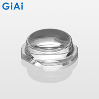 Lentille sphérique concave en saphir personnalisée GiAi, résistance aux hautes températures, verre saphir pour lampes LED de chapeau de paille