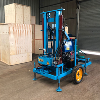 Machine de forage de puits en eau profonde de moteur d'huile diesel hydraulique mobile portatif de 150m
