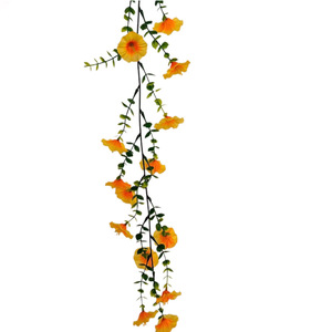 Guirlande artificielle de glycine rouge, jaune et orange, décoration murale intérieure, décoration de mariage, plantes vertes et fleurs - Product Image 5