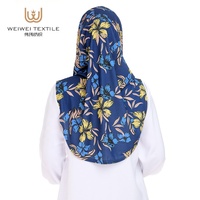 Écharpe personnalisée pour musulman Sarima Hijab Châles Malaisie musulman imprimé fleur Hijab instantané