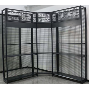 Estante de exhibición de supermercado con recubrimiento en polvo de malla de alambre negro personalizado fabricantes profesionales - Product Image 1