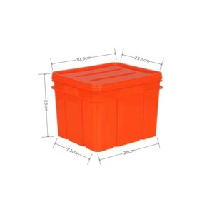 Factory direct wholesale of 15L, 25L, and 30L <b>plastic</b> turnover boxes, storage boxes, and square boxes with <b>lids</b>, made from - Product Image 5