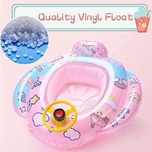 Bouée gonflable <span class=keywords><strong>licorne</strong></span> en PVC, siège flottant pour enfant avec volant et klaxon, cadeau pour enfant Justware - Product Image 5