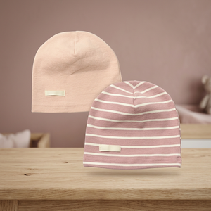 Gorros de Bebé Premium 100% Algodón Unisex para Recién Nacidos, Color Rosa Melocotón, Tejido Elástico, Cálido y Cómodo, Gorro para Bebés - Product Image 4
