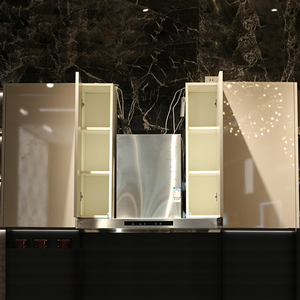 Accessori Kjario Cabinet Design tutto in vetro cucina moderna Display bianco stile europeo angolo <span class=keywords><strong>per</strong></span> ville melamina <span class=keywords><strong>Top</strong></span> cucina - Product Image 6