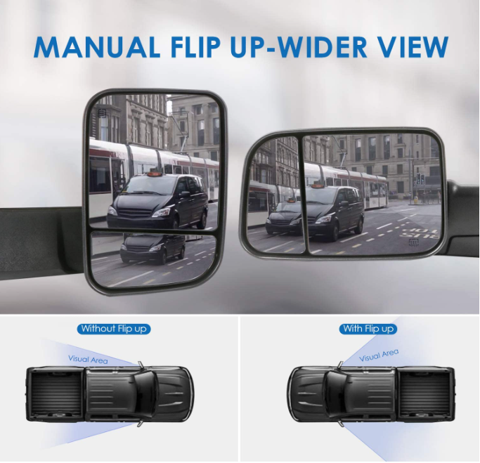 Side Mirror Car Exterior Mirror With Power Heated Turn Signal Light For 02-08 Dodge Ram