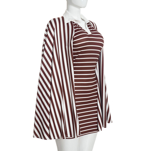 Viviblook Q26DS274 Vestidos ajustados para mujer, sexys, de otoño e invierno, nuevos, casuales, con estampado de rayas, manga larga, ajustados, mini, para fiesta - Product Image 3