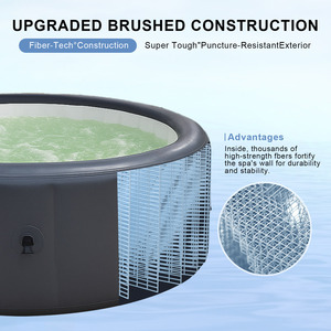 4-6 Người Inflatable Sợi Công Nghệ Spa Hồ Bơi 150 Máy Bay Phản Lực Không Khí 104 ℉ Sưởi Ấm Balboa Spa Ngoài Trời Massage Bơi 6 Màu Phụ Kiện - Product Image 4