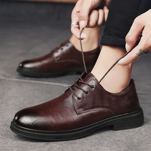 أحذية رجالية عالية الجودة من الجلد الطبيعي، أحذية كاجوال مريحة برباط، باللون الأسود مناسبة للطهاة والعمل المكتبي - Product Image 6