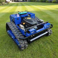 Tondeuse à gazon robotisée télécommandée de type mini-crawler avec moteur à essence QL-600Y