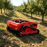 Tondeuse robot à chenilles 1000 avec certificat CE EPA, désherbage haute performance, tondeuse à hauteur réglable, télécommandée