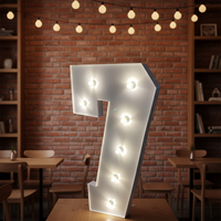 Luz LED 3D con Número Iluminado para Decoración de Fiestas, Cumpleaños, Bodas y Aniversarios