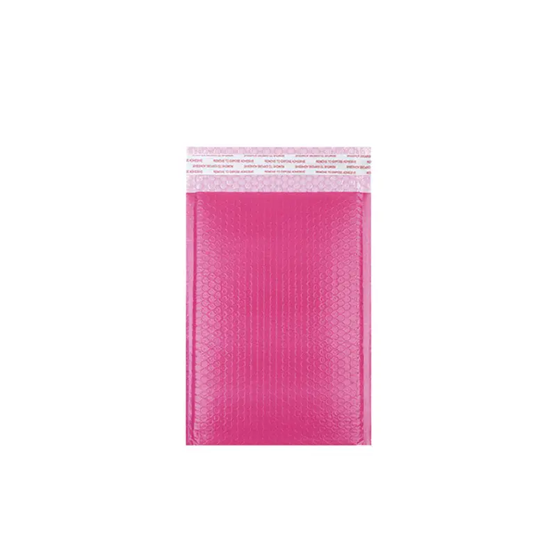 Bolsa de correo rosa con logotipo personalizado impreso, paquete de envío de mensajería, bolsas de correo, Burbuja de poliéster, 6x9