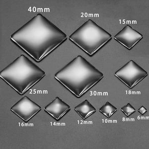 St. Kunkka Square Glass Patch Clear Inlay Material For Jewelry <b>Spacers</b> 80-110mm - Product Image 2