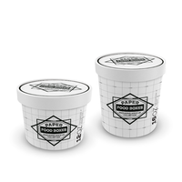 Boîte à glace en carton, boîte d'emballage à emporter en papier ondulé cylindrique