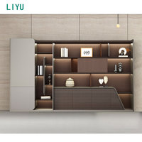 Liyu ensemble de meubles de bureau de luxe modernes bureau du président convertible chaise de patron sensoriel peint en bois MDF lumière avancée Simple