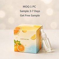 Boîte cadeau rigide en carton pliable avec impression personnalisée, motif agrumes, orange et menthe, pour sérum de soin et huile essentielle, emballage de luxe