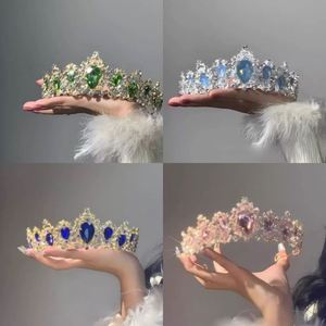 Couronne Tiara Baroque Vintage en Opale et Cristal pour Femme, Accessoire de Coiffure de Mariée, Nouveauté pour Mariage et Fête - Product Image 6