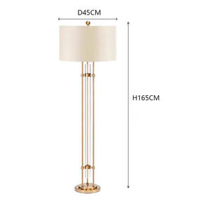 Lampe sur pied moderne américaine en métal, modèle tube de verre vertical, design simple pour salon et chambre principale, lampe de personnalité pour pièce témoin BGST - Product Image 5