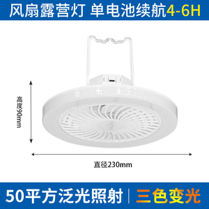 Ventilateur de plafond LED moderne encastré avec moteur DC, télécommande, lumière blanche 6500K/3000K/4000K, 3 vitesses, durée de vie 50000H, corps en PC+copper - Product Image 4