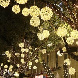 <span class=keywords><strong>Boule</strong></span> de rotin <span class=keywords><strong>lumineuse</strong></span> étanche IP44 pour décoration de Noël, nouvelle <span class=keywords><strong>boule</strong></span> de rotin LED pour extérieur et intérieur, idéale pour les suspensions de festival - Product Image 6