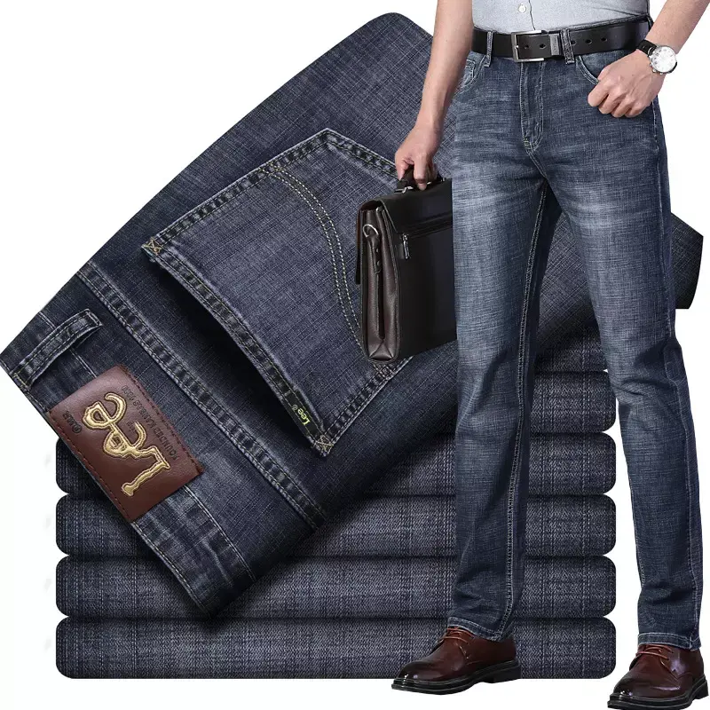 2022 Fashion Trouser Custom He-man Denim Pant Baggy Pantalon Stylish Mens Jeans Blue Decorative Lighting Softener Stage Lights