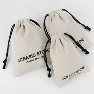 Phong cách tối giản có thể tái chế dây rút xương cá mô hình đồ trang trí túi Bông Vải Lanh bụi dây kéo túi - Product Image 6