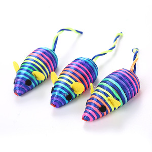 Nuovo Giocattolo per Gatti: Topolino Peloso con Sonaglio, Gioco Interattivo per Gattini, Colori Assortiti - Product Image 2