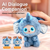 Jouet robot en peluche intelligent AI, commande vocale, yeux dynamiques, Tuya T5, racontant des histoires, cadeau pour enfants, OEM personnalisé, CE FCC ROHS