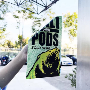 Double Side in mã QR kính cửa sổ cửa PVC PET trong suốt Đề can dán tái sử dụng không có keo tùy chỉnh tĩnh bám <span class=keywords><strong>Sticker</strong></span> - Product Image 6