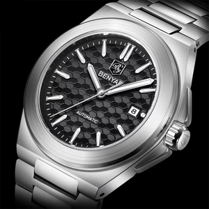 Reloj Mecánico Automático al por Mayor para Hombre, Esfera Verde de Panal de Abeja, Luminoso, Resistente al Agua, Informal de Negocios, con Calendario - Product Image 3