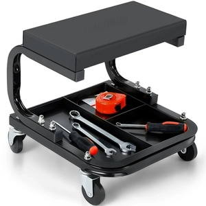 Padded C-Frame Vinyl Creeper 4 Swivel Casters Auto Garage <strong>Mechanic</strong> Workshop Repair Seat Rolling <strong>Mechanic</strong> <strong>Stool</strong> - Product Image 1