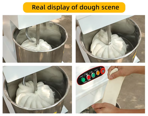 Mélangeur de pâte pour boulangerie, fourni par l'usine, économique, 220V, en acier inoxydable de qualité alimentaire, à commande numérique, pour maïs, eau, lait - Product Image 2
