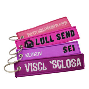 Porte-clés tissé promotionnel pour cadeau, logo personnalisé, porte-clés avion, porte-clés personnalisé <span class=keywords><strong>pas</strong></span> <span class=keywords><strong>cher</strong></span>, porte-clés double face - Product Image 3