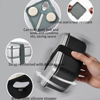 Boîte à lunch isotherme en acier inoxydable 304 grande capacité, avec couvercle en PP et conception anti-fuite, idéale pour le bureau et le camping – Vente en gros usine