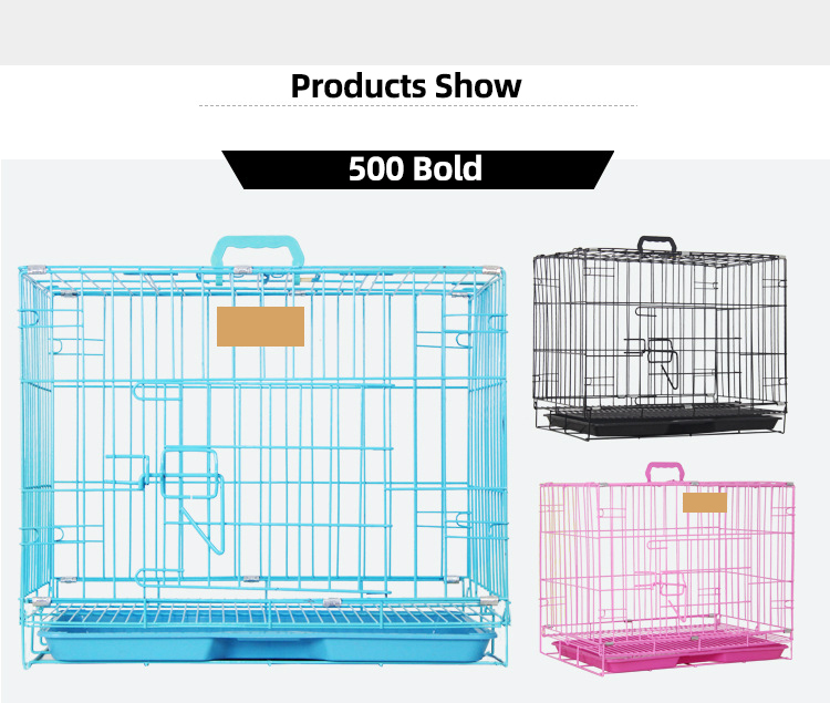 Manufacturer Wholesale removable Black Metal Pet Dog Crate Durable Outdoor Large Folding Dog Cage for sale